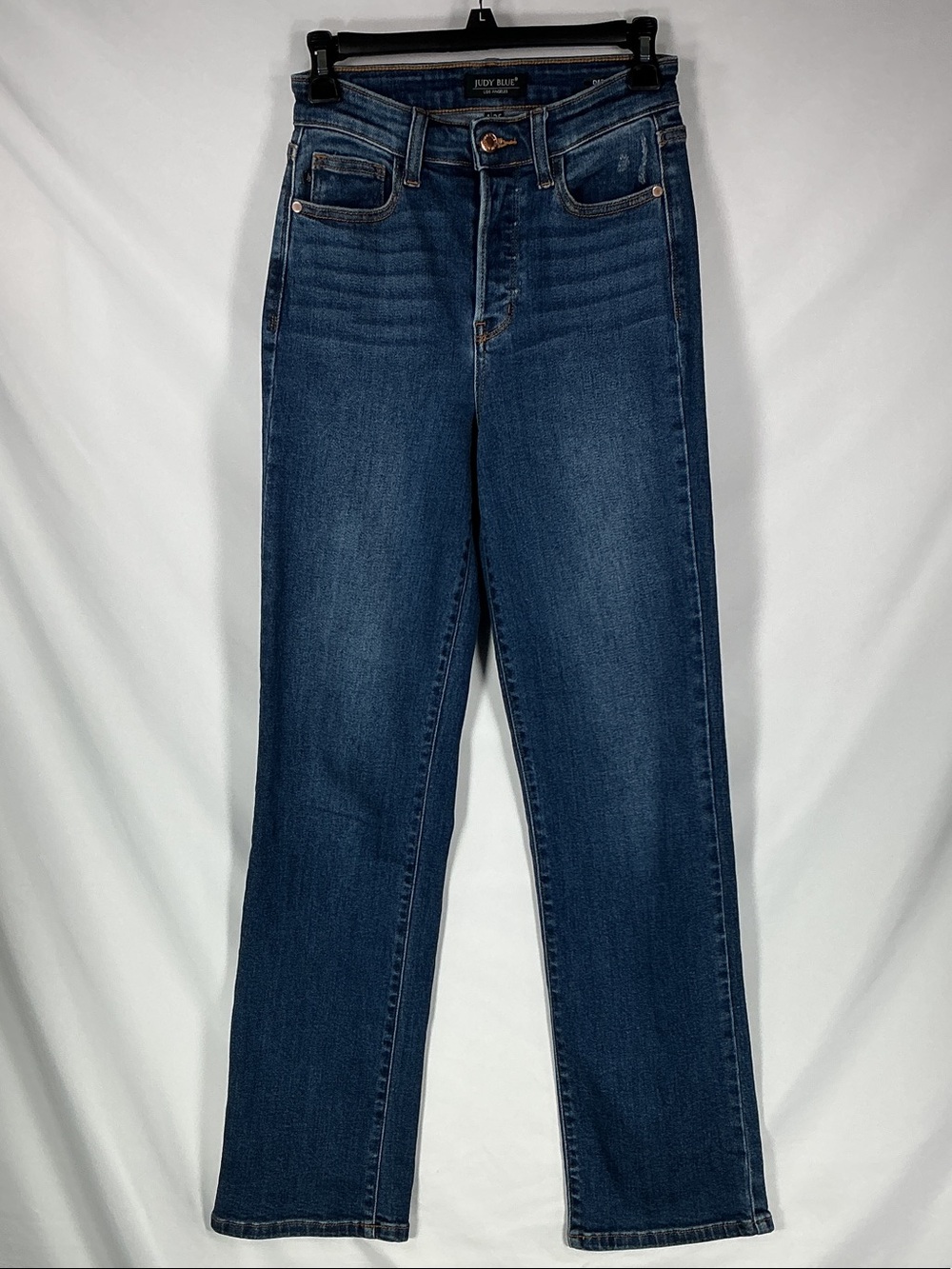 Judy Blue Classic Straight Leg Jeans in Dark Blue Wash
